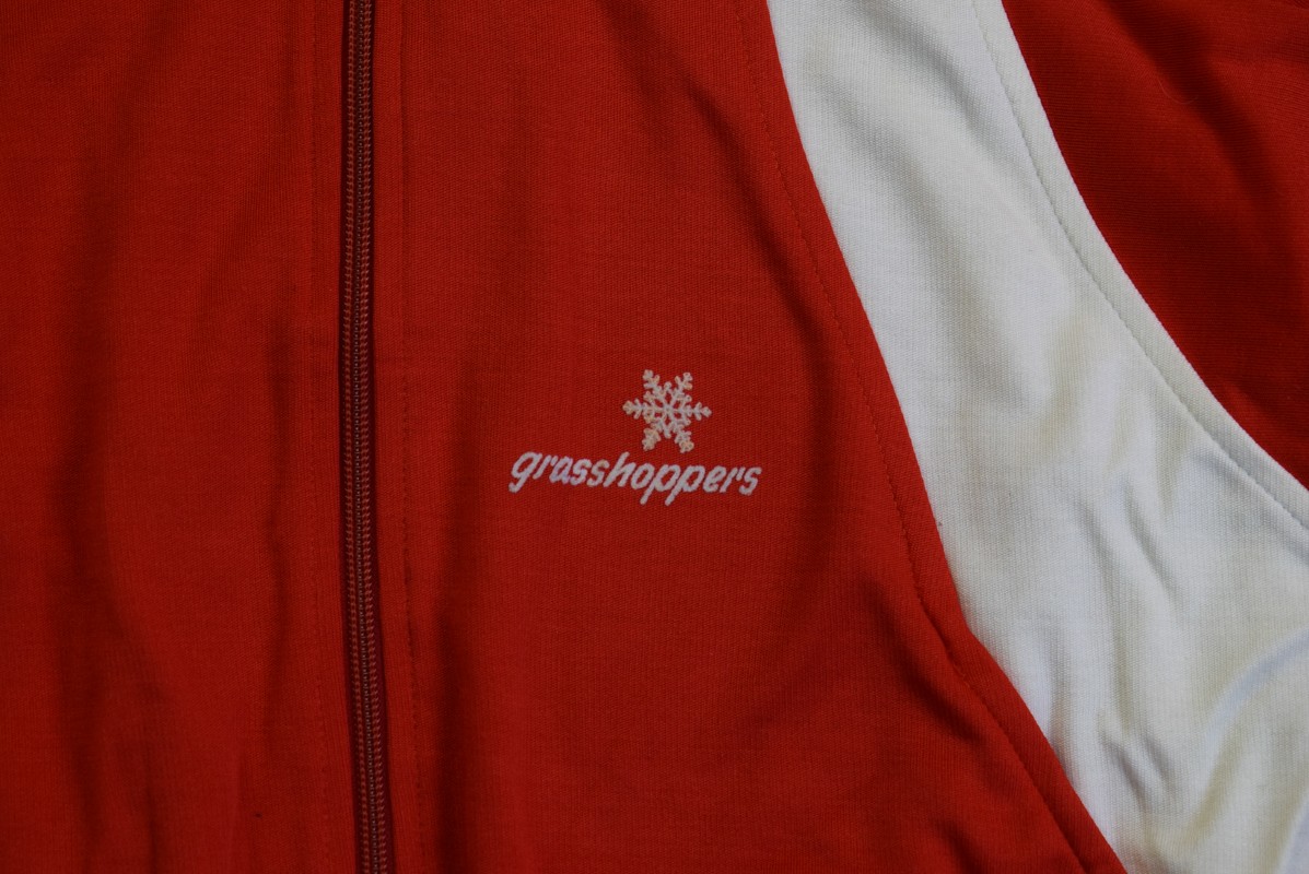 Grasshoppers Ski Suit Vintage 80s Track Jump Suit Coverall Winter Red White 40 image 3