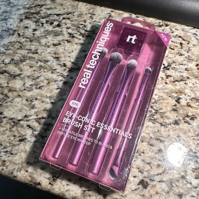 Real Techniques Eye-conic Essentials Brush Set - Versatile Brushes Brand New