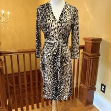 Bella Ella Wrap Dress Stretch Midi Dress Wmn’s M