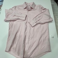 Brooks Brothers Madison Fit Pink Dress Shirt 16.5 32 Non-Iron Supima Cotton Mens