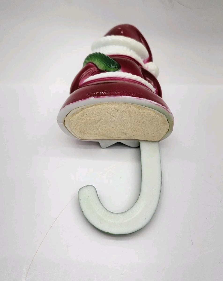 Vintage Sun Hill Industries Santa Christmas Stocking Hanger Holder Plastic 