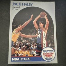 1990-91 NBA Hoops Jack Haley Rookie RC Base Set Card #197 New Jersey Nets. rookie card picture
