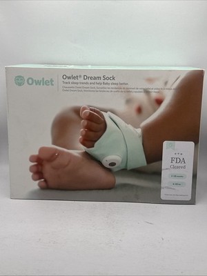 Owlet Dream Sock Track Sleep Trends FDA Cleared 1-18 months 6-30lbs Mint Green