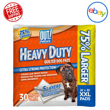 OUT Heavy Duty XXL Dog Pads Absorbent Pet Training and Puppy Pads 30 Pads