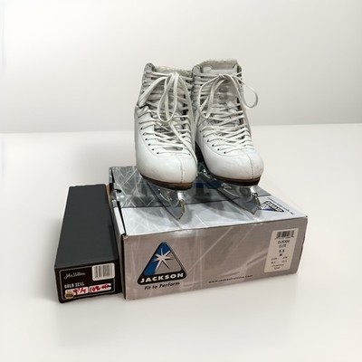 Jackson DJ5300 Elite Women's Figure Skates White 5.5 W Gold Seal Blades