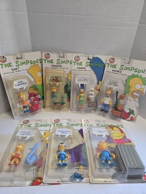 The Simpsons Figure Collection 1990 Mattel  7 Figures  MOC Sealed