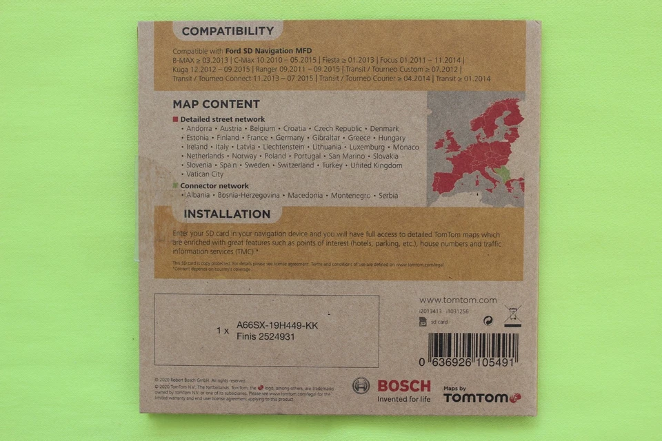 SD CARD NAVIGATION FORD MFD EUROPA 2021 B C MAX FOCUS FIESTA KUGA RANGER TRANSIT - Bild 2 von 4
