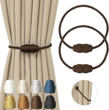 Magnetic Curtain Tiebacks Rope Curtain Tie Backs for Curtains 2 Pack Curtain Hol