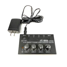 Behringer MicroAmp HA400 4-channel Stereo Headphone Amp Tested Working