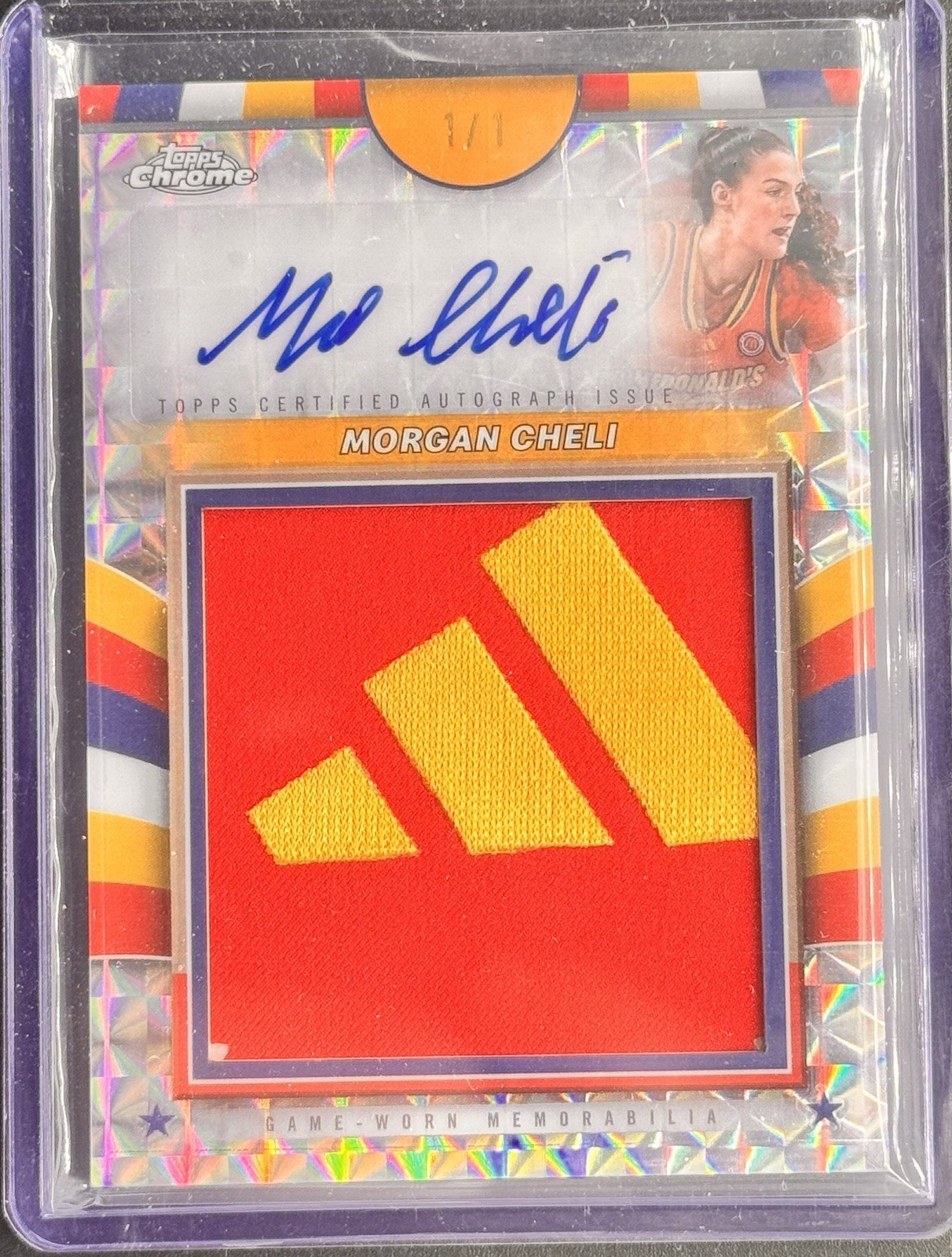 Morgan Cheli Topps Chrome 1/1 Patch Auto - 2024 Topps Chrome McDonald’s