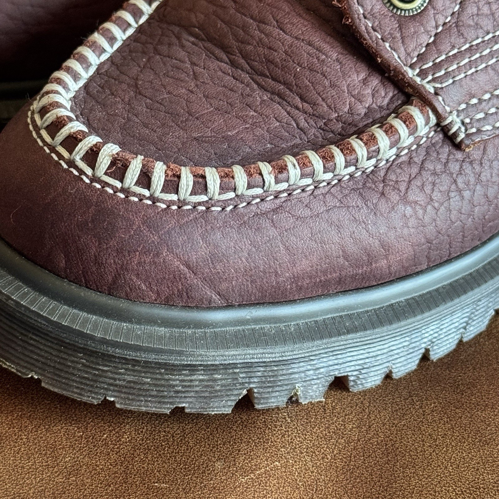 Dr Marten Lowell Lace Up Shoes, Burgundy, Size Womens UK 5 image 4