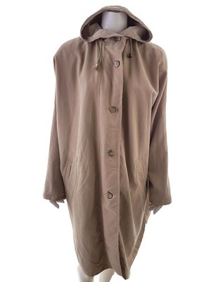NUMBER ONE Damen Mantel Gr. 34 Beige Modal Langer Ärmel