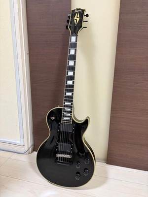 Burny Les Paul Custom Inazuma Rain Black Electric Guitar Shipping From Japan