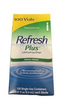 Refresh Plus Preservative-Free Lubricant Eye Drops, 100 Single Use Containers