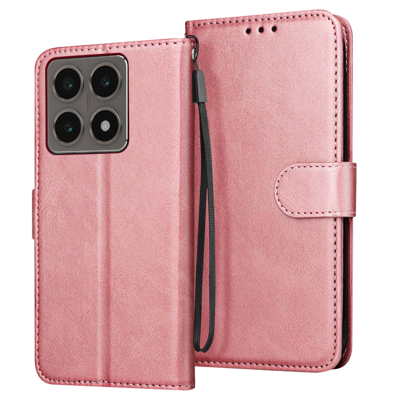 Coque Xiaomi 14T Étui Clapet Rose pour Visionner vos Séries en Voyage Confortablement