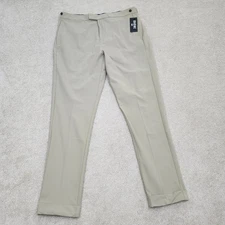 Rhone Men 35x32 Commuter Pro Trouser Beige Khaki Pants