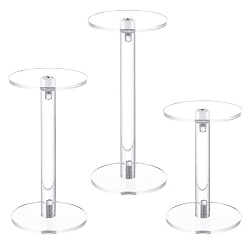 Acryl Display Riser Schmuck Uhren Rund Podest Ständer Kleine Figur Set - Bild 1 von 6