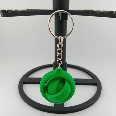 3D Printed Keychain - Gyro Fidgets - 2x2 IN - Choose Your Color