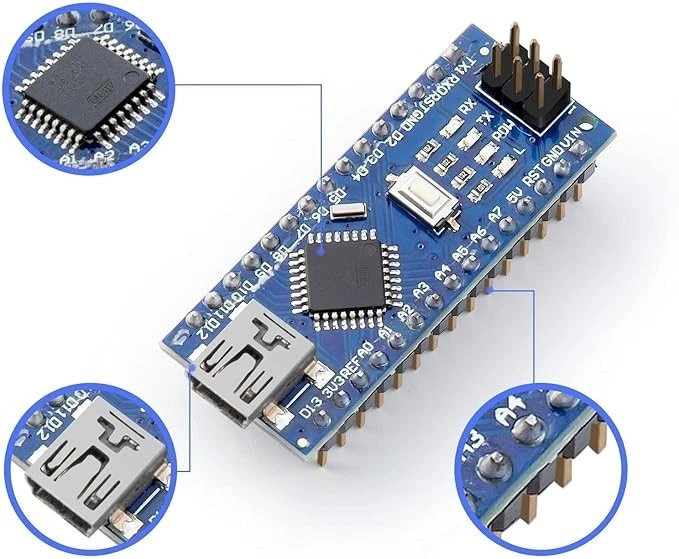 Arduino Nano V3.0 ATmega328P CH340 5V 16MHz Pre-Soldered And Micro USB Included - Image 2 of 3