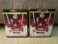 STAR WARS: THE LAST JEDI 4K ULTRA HD  BLU-RAY  BONUS  SLIPCOVER  LIKE NEW 