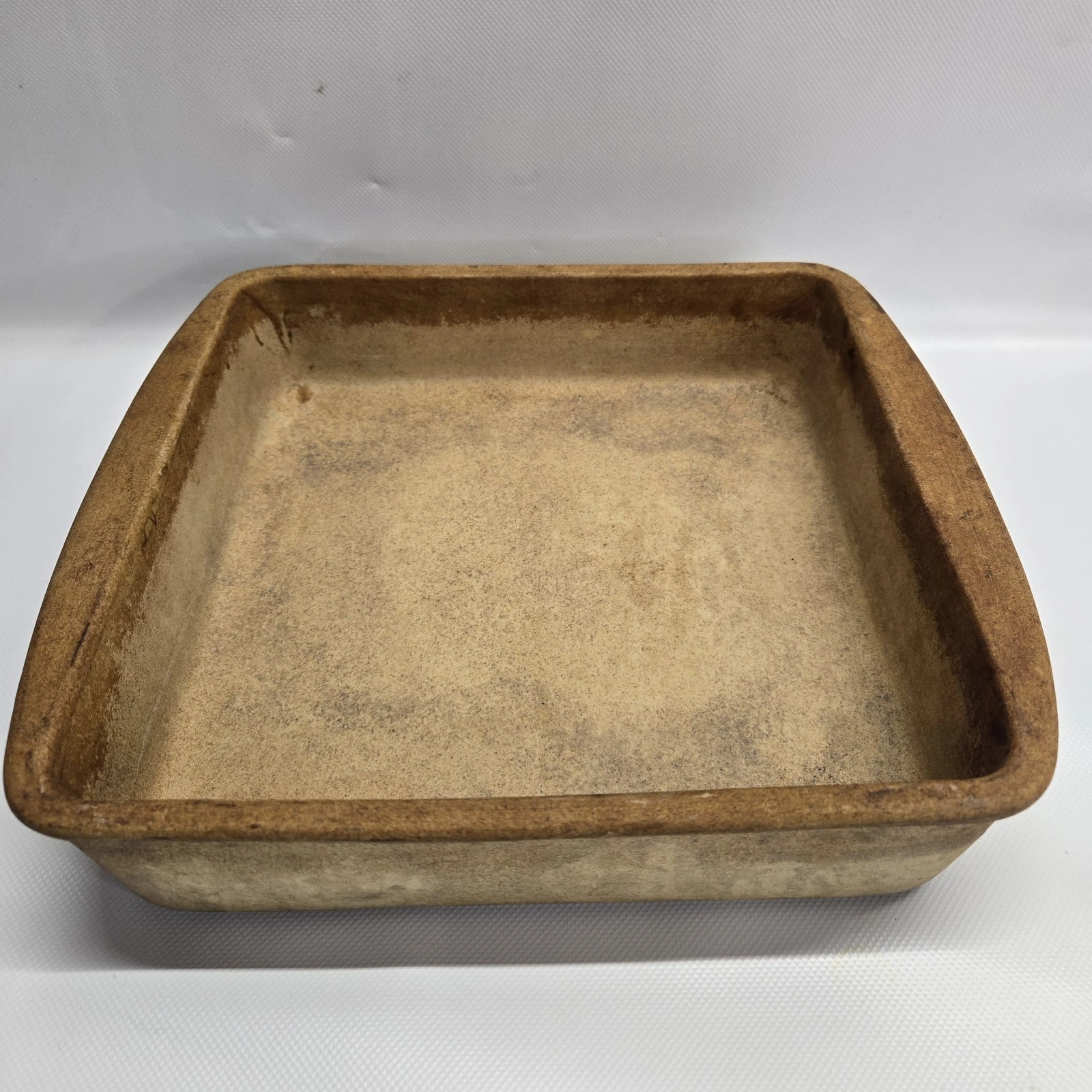 The Pampered Chef Square Baking Pan Stone 9x9x2” Baker Chef Stoneware USA