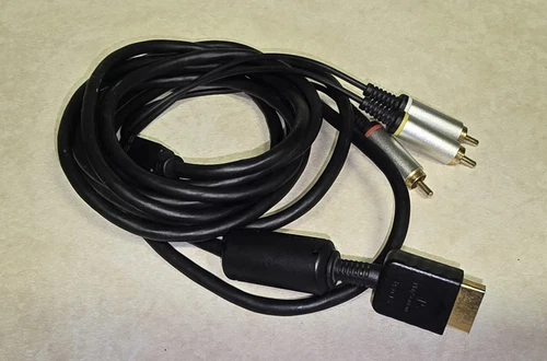 Cable AV compuesto Sony PlayStation PS2 PS3 - punta dorada (genuino OEM) - Imagen 2 de 2