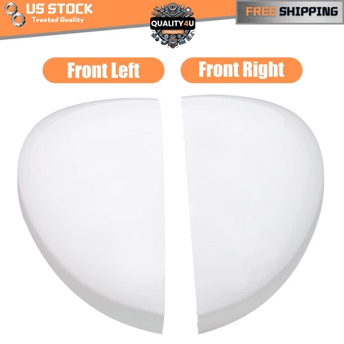 For HONDA CIVIC 2022-2023 2 x White Mirror Cap Set Driver & Passenger Side