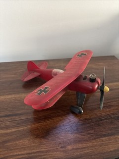Bi aereo vintage controllato a gas Cox Red Baron Tether non testato