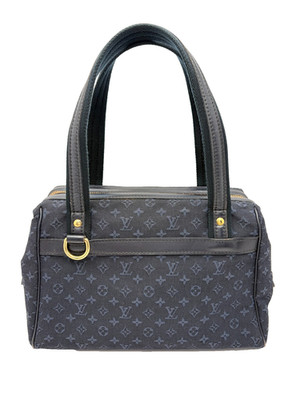 LOUIS VUITTON Monogram Mini Josephine PM Navy Canvas Top Handle Tote Bag Purse