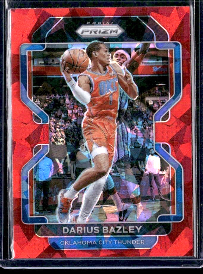 2021-22 Panini Prizm Red Ice Prizm Darius Bazley #237 Oklahoma Thunder