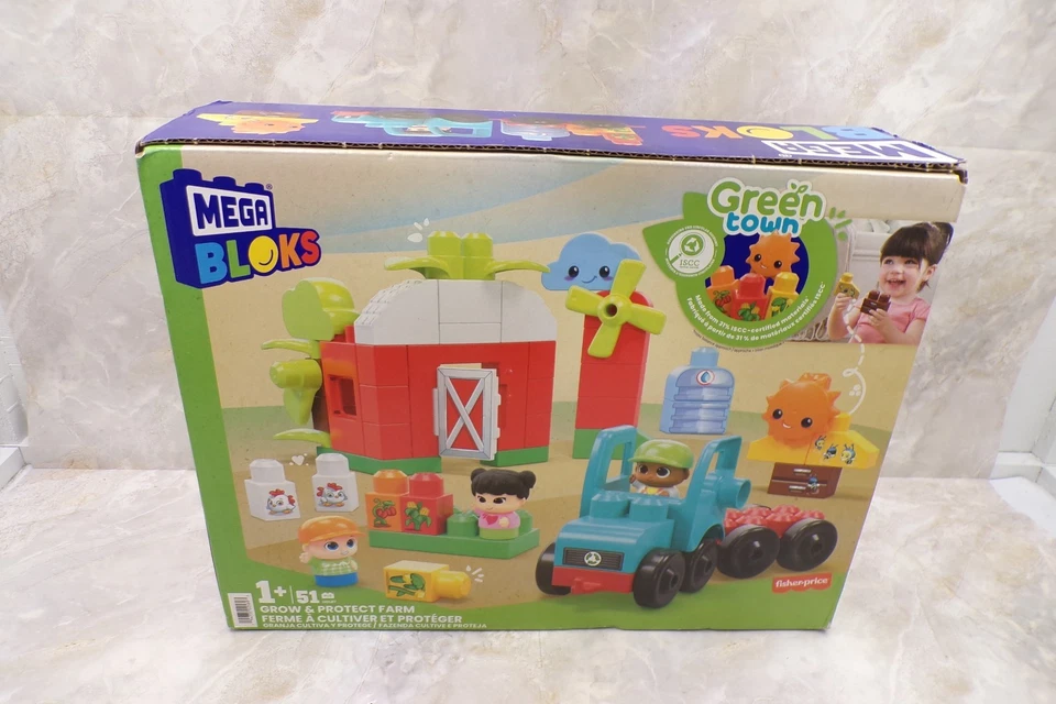 Mega Bloks Green Town Building Set Grow & Protect Farm Building Blocks Playset - Image 4 of 4