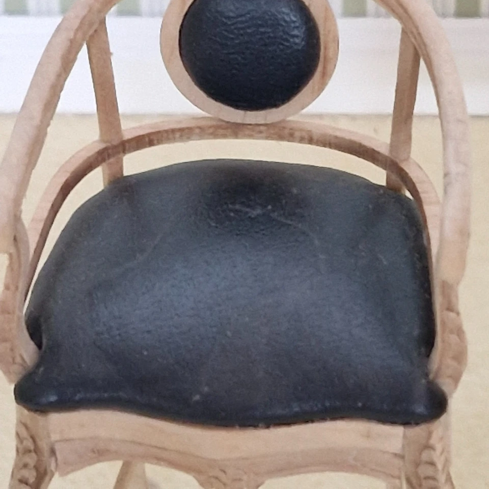 Escala 1:12, casa de muñecas, muebles, par de taburetes de bar de Bespaq QU10 Foto 3 de 4