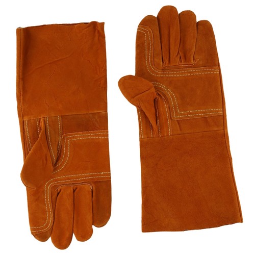 LEEPENENG Gants De Four, Cuir Gants De Barbecue,40cm Universel Gants De Four Cuir Barbecue 40cm Universel Cuisine R Sistant La Chaleur Parfait Pour Grill Bbq Four Cuisson Coin Du Feu Chemin E Peau Vache