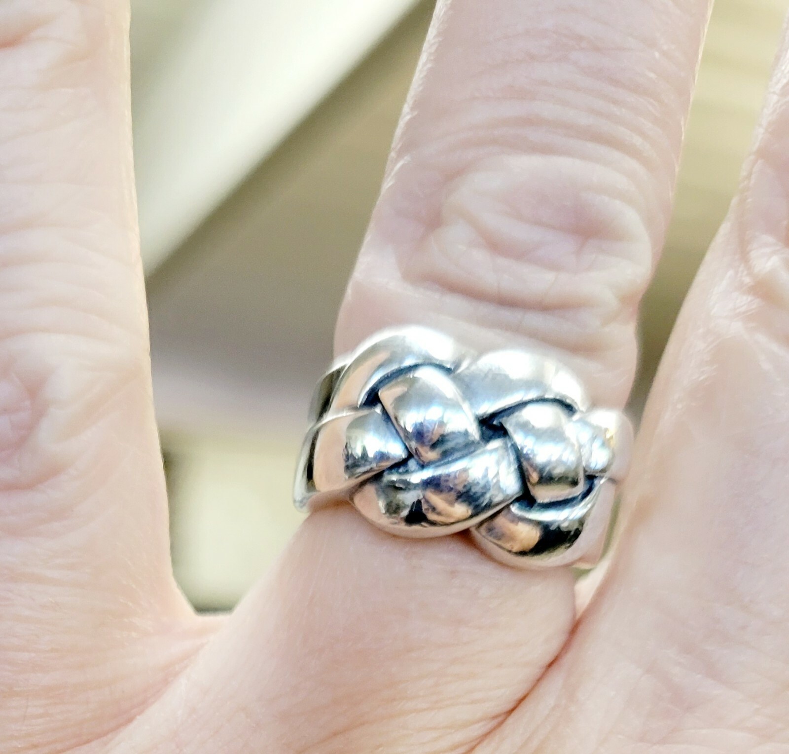 Retired James Avery Rare Woven Band Ring Heavy Piece… Gem