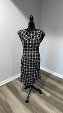 Michael Kors Designer Collection Wool Glen Plaid Sheath Dress Women Size 8 Italy