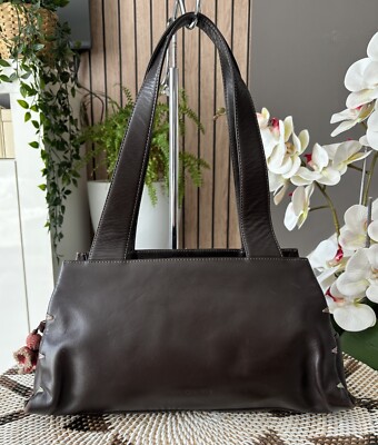 Vintage Radley London Medium Brown Leather Handbag Over Shoulder Bag  UK