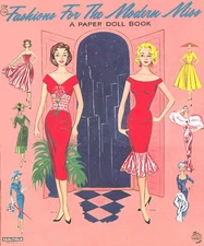 VINTAGE UNCUT 1960s Fashions Modern Miss PAPER DOLLS LASER REPRODUCTION~LO PR~