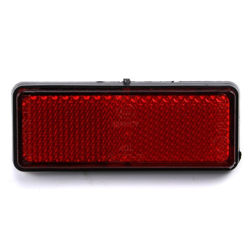 2pcs LED Red Rectangle Reflector For Safety Driving Car Motorcycle Dirt Pit Bike - Picture 2 of 5