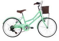 Kingston Joy, Girls Classic Bike With Mudguards & Basket, 20 6 Speed Green Kingston Joy, Girls Classic Bike With Mudguards & Basket, 20 6 Speed Green
