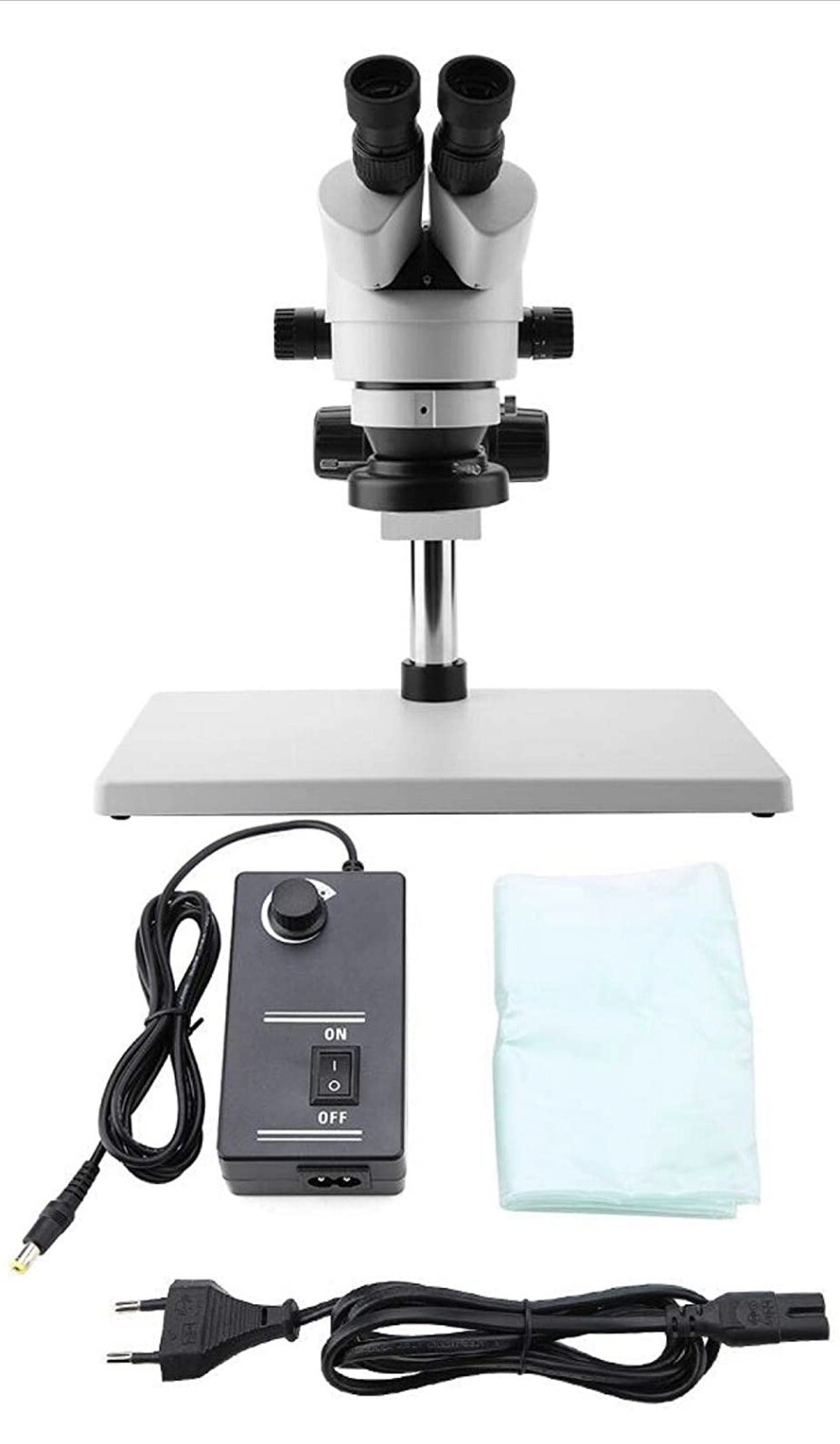 Microscope stéréo à double éclairage LED et mise au point macrométrique fluide