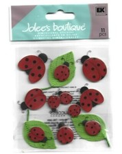 EK SUCCESS Jolee's Boutique Cute Ladybugs Embellishments Insects Bugs Epoxy