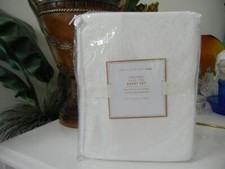 NIP POTTERY BARN TEEN WHITE COTTON ORGANIC FAVE TEE 4 PIECE FULL SHEET SET