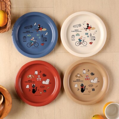 Japan Studio Ghibli Kiki's Delivery Service Plate 4P Set Kiki Jiji Tombo  Lily