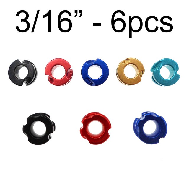 6pcs 3/16" Aluminum Peep Sight Compound Bow Peep Sights for Shooting