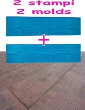 2 STAMPI per pavimento stampato cemento FINTO LEGNO Concrete texture stamps mat