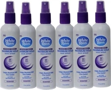 NEW 6 Pack! White Rain Hair Spray Non-Aerosol Maximum Hold Scented 7 oz LOT