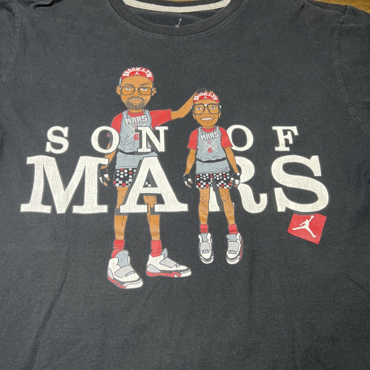 Nike Air Jordan Shirt Black Large L Spike Lee Son Of Mars Graphic