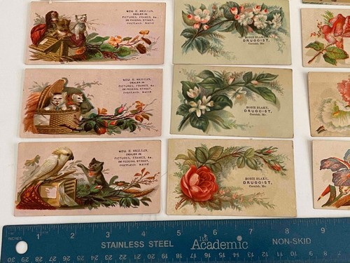 LOTE DE 1880/25 TARJETAS COMERCIALES VICTORIANAS PEQUEÑAS MAINE BRUNSWICK PORTLAND CORNISH +RI - Imagen 3 de 8
