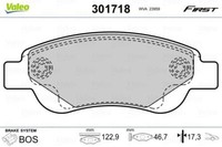 Valeo 301718 Bremsbelagsatz, Scheibenbremse FüR CitroËN Peugeot Toyota