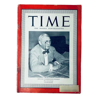 Time Magazine October 7, 1940 Vol 36 No. 15 William S. Knudsen